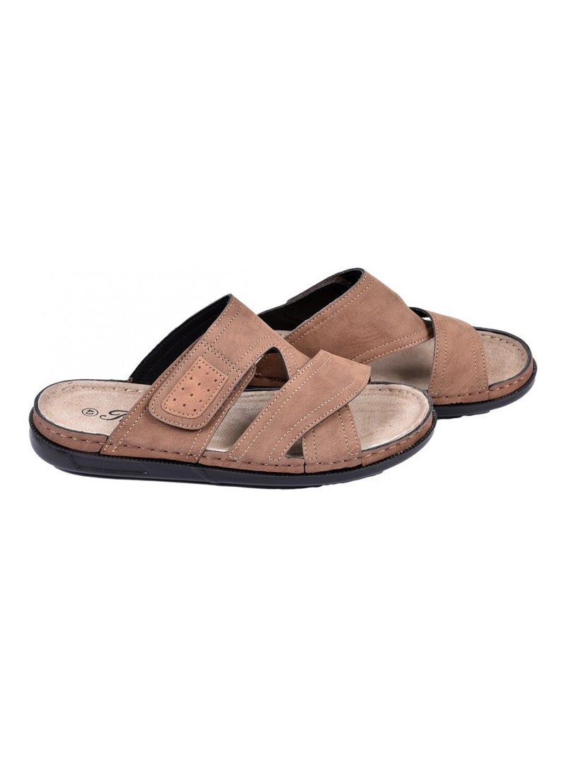 Sandali PREMIUM Velcro Cammello - Kiabi