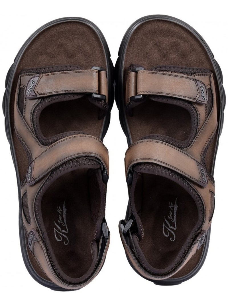 Sandali PREMIUM Velcro Marrone - Kiabi