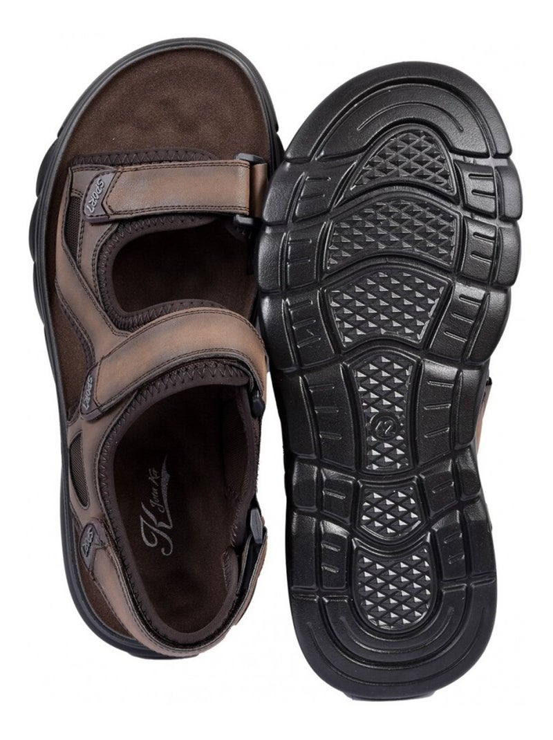 Sandali PREMIUM Velcro Marrone - Kiabi
