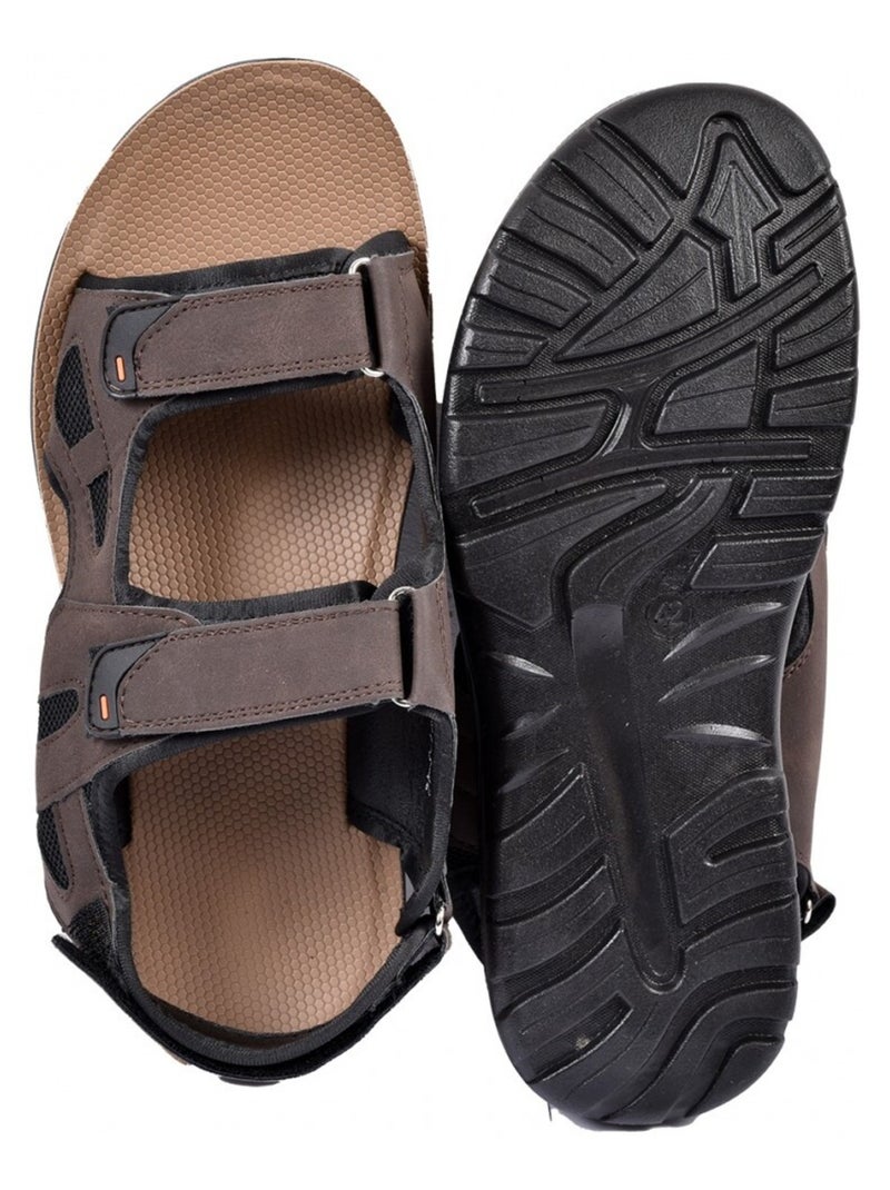 Sandali PREMIUM Velcro Marrone - Kiabi