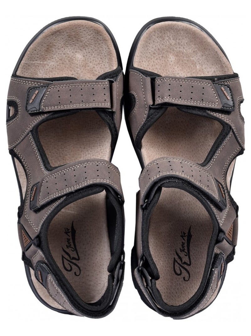 Sandali PREMIUM Velcro Marrone - Kiabi