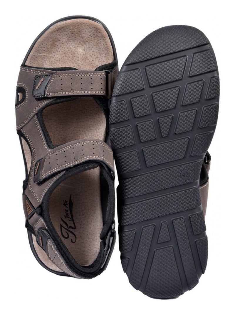 Sandali PREMIUM Velcro Marrone - Kiabi
