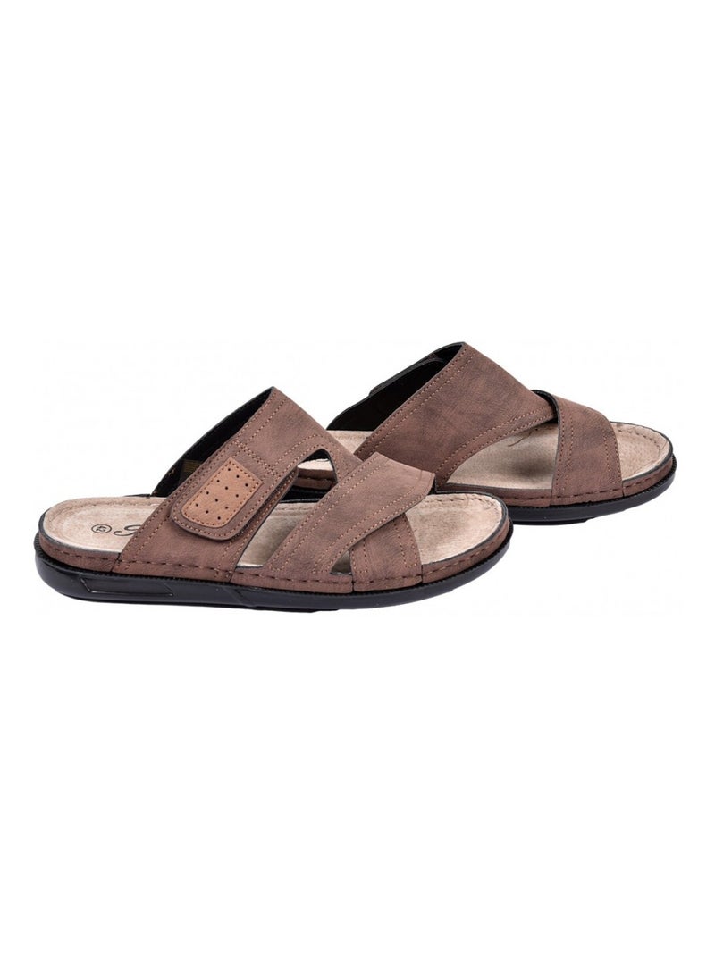 Sandali PREMIUM Velcro Marrone - Kiabi