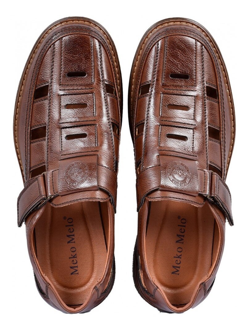 Sandali PREMIUM Velcro Uomo Marrone - Kiabi