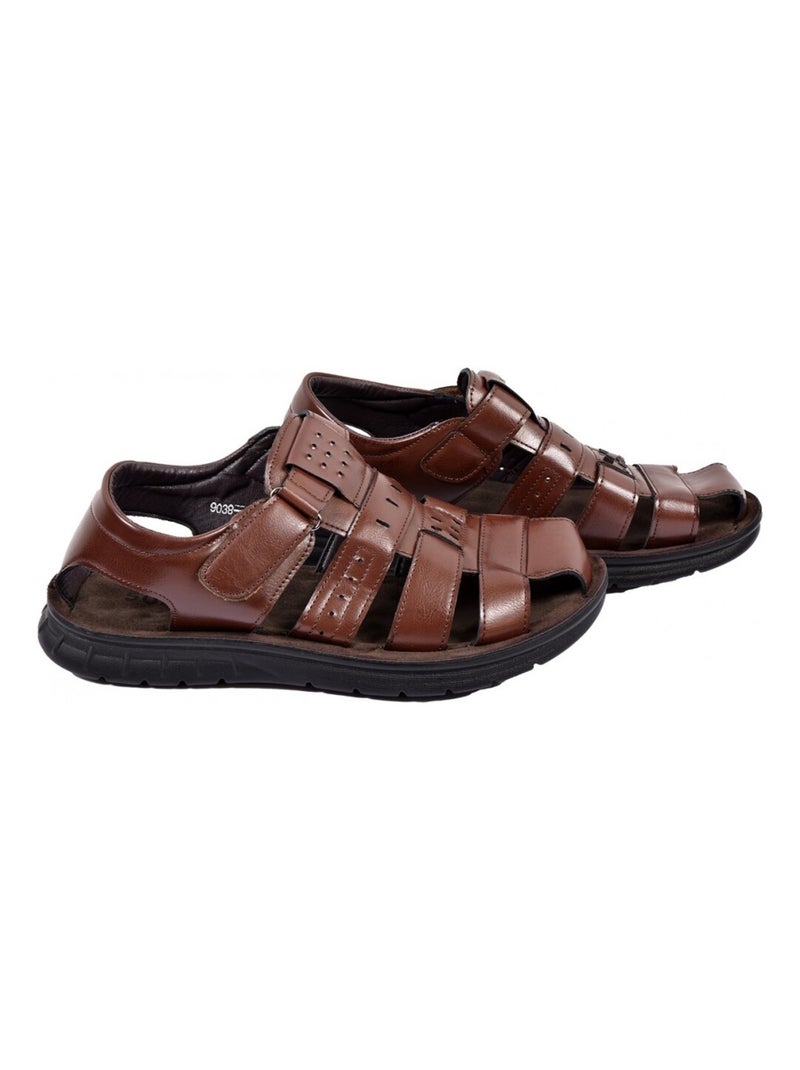 Sandali PREMIUM Velcro Uomo Marrone - Kiabi