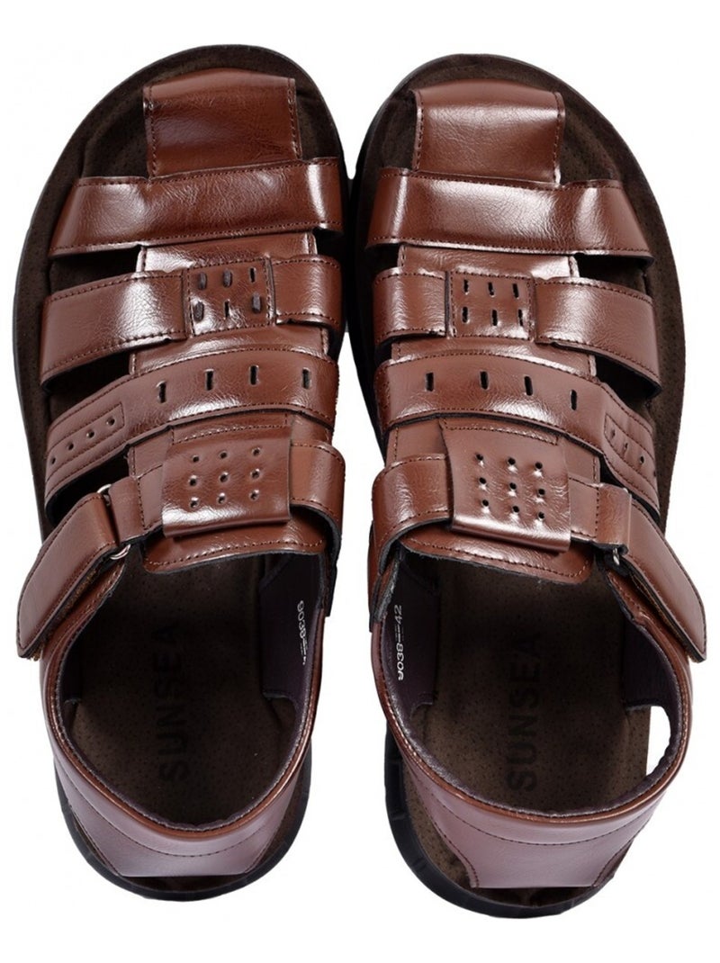 Sandali PREMIUM Velcro Uomo Marrone - Kiabi
