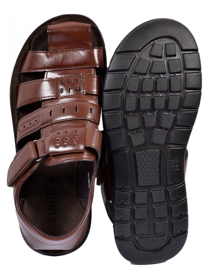 Sandali PREMIUM Velcro Uomo Marrone - Kiabi