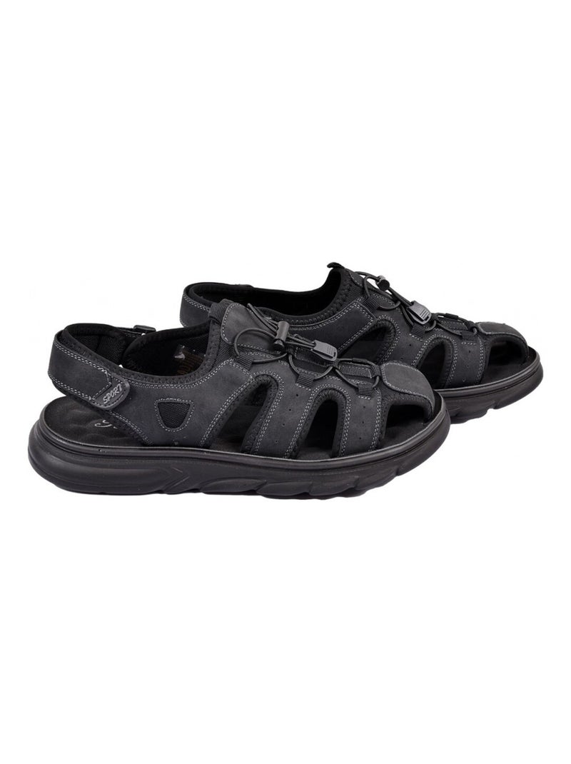 Sandali PREMIUM Velcro Uomo Nero - Kiabi