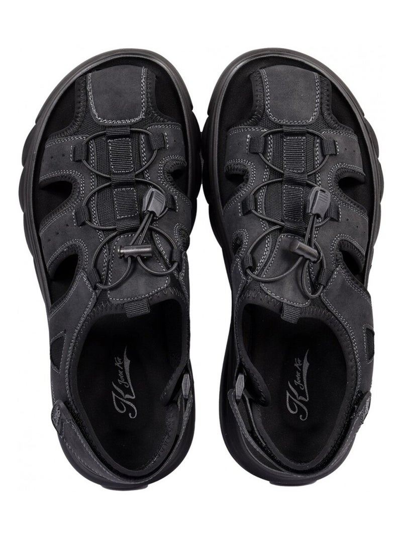 Sandali PREMIUM Velcro Uomo Nero - Kiabi