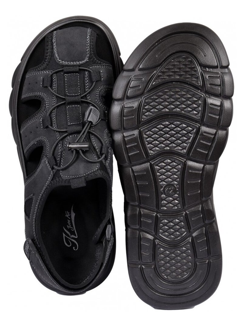 Sandali PREMIUM Velcro Uomo Nero - Kiabi