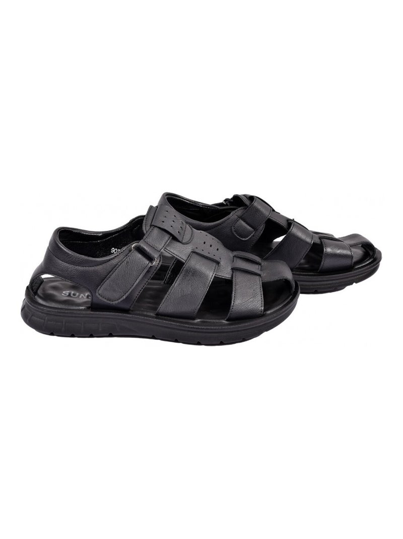 Sandali PREMIUM Velcro Uomo Nero - Kiabi