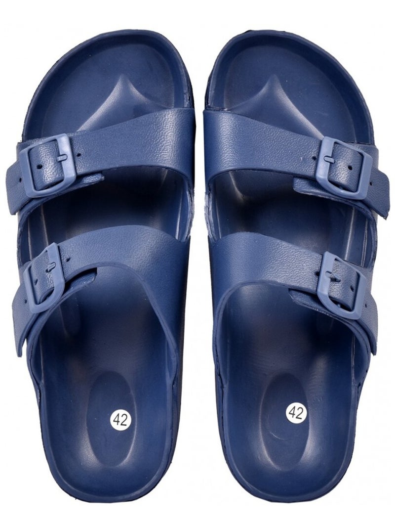 Sandali sabot EVA con fibbia Blu marino - Kiabi