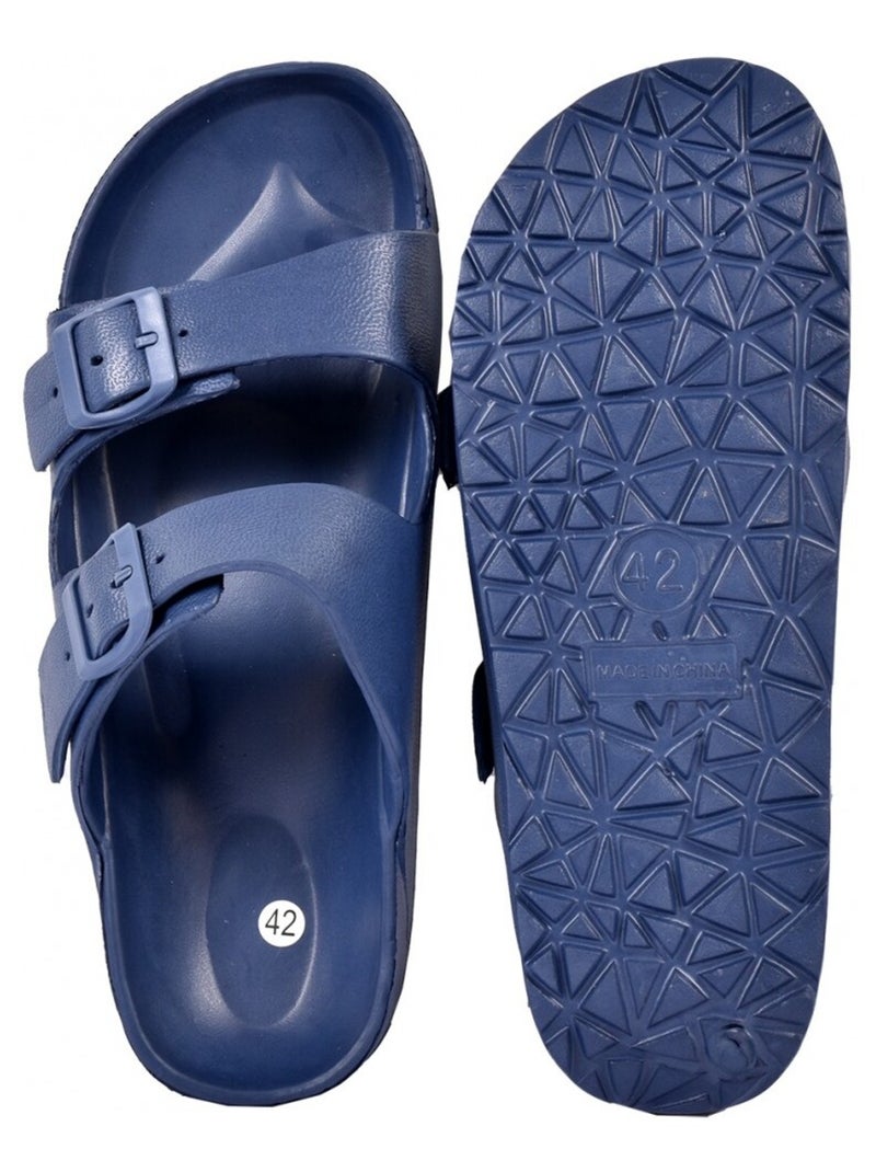 Sandali sabot EVA con fibbia Blu marino - Kiabi