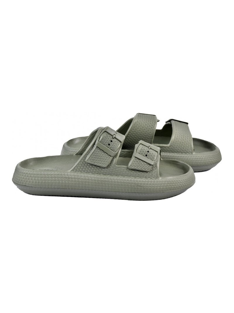 Sandali sabot EVA con fibbia Cachi - Kiabi