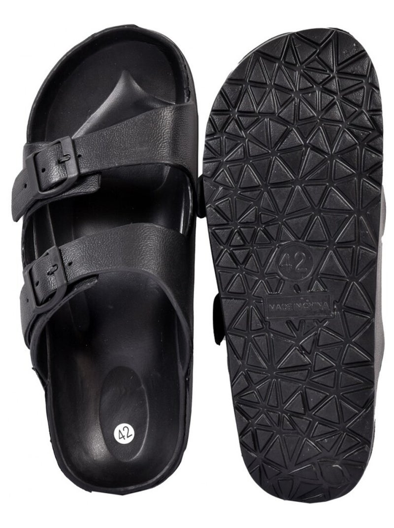 Sandali sabot EVA con fibbia Nero - Kiabi