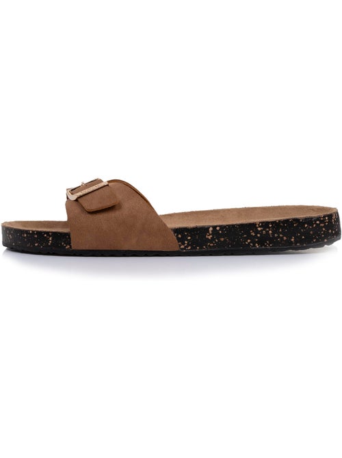 Sandali semplice cinturino, toppa sul tallone, comfort - Kiabi