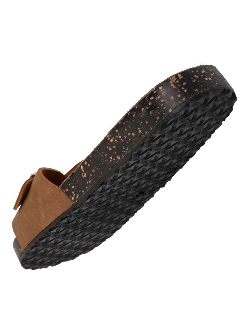 Sandali semplice cinturino, toppa sul tallone, comfort Isotoner Cammello - Kiabi