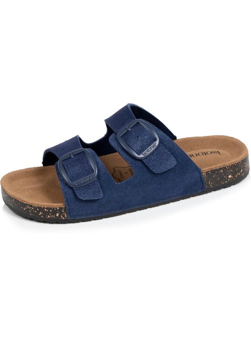 Sandali sottopiede in pelle patch everywear comfort heel isotoner - Kiabi Sandali sottopiede in pelle patch everywear comfort heel isotoner - Kiabi
