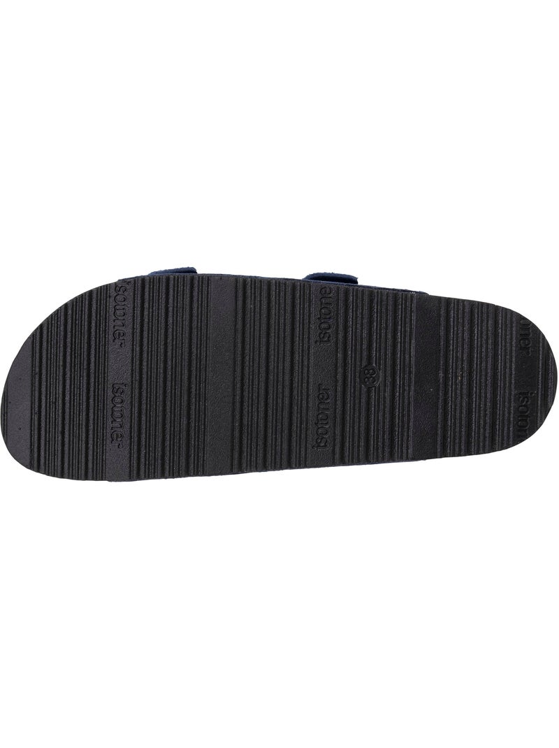 Sandali sottopiede in pelle patch everywear comfort heel isotoner Blu scuro - Kiabi