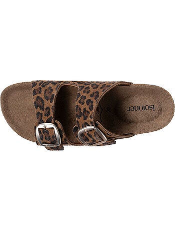 Sandali sottopiede in pelle patch everywear comfort heel Isotoner