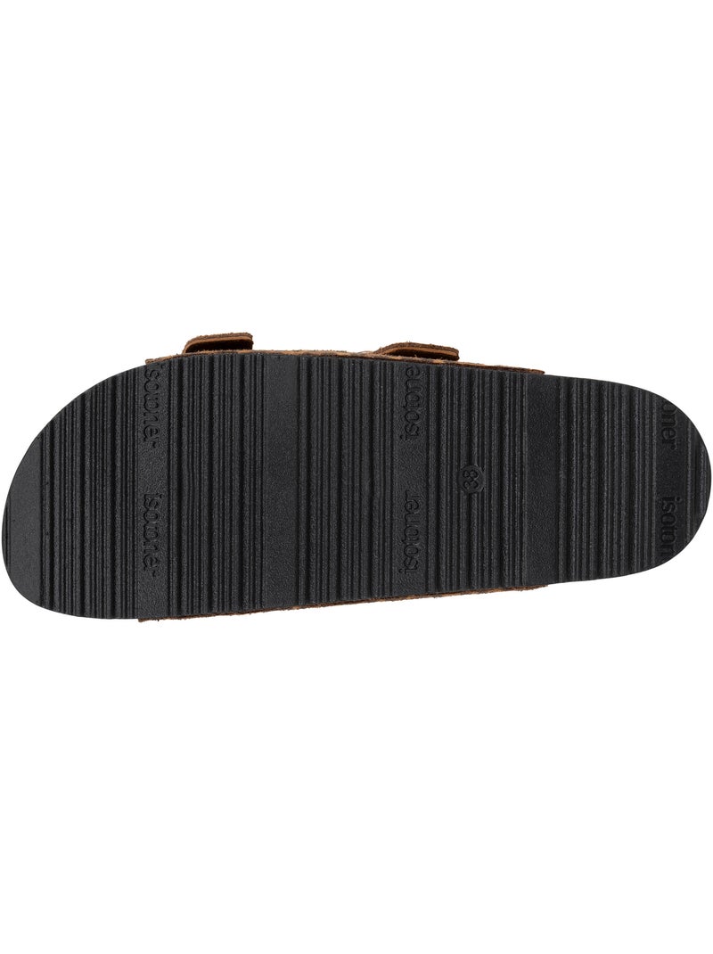 Sandali sottopiede in pelle patch everywear comfort heel  Isotoner Cammello/Multicolore - Kiabi