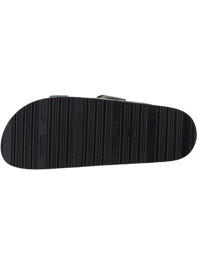 Sandali sottopiede in pelle patch everywear comfort heel  Isotoner Verde chiaro - Kiabi