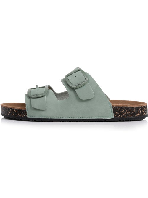 Sandali sottopiede in pelle patch everywear comfort heel - Kiabi Sandali sottopiede in pelle patch everywear comfort heel - Kiabi