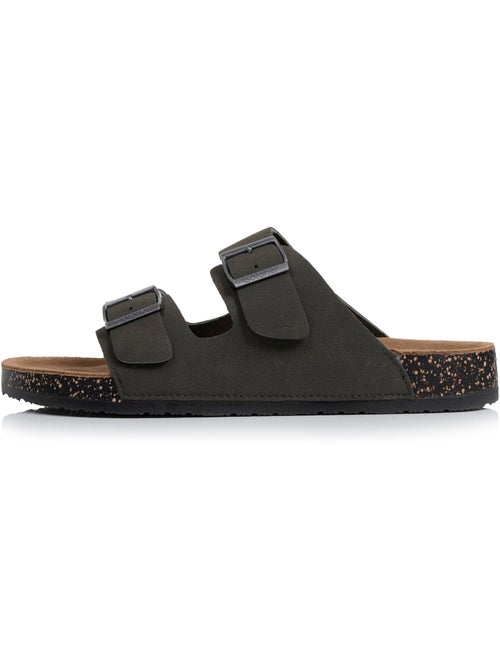 Sandali sottopiede in pelle, toppa sul tallone e plantare everywear comfort, - Kiabi Sandali sottopiede in pelle, toppa sul tallone e plantare everywear comfort, - Kiabi