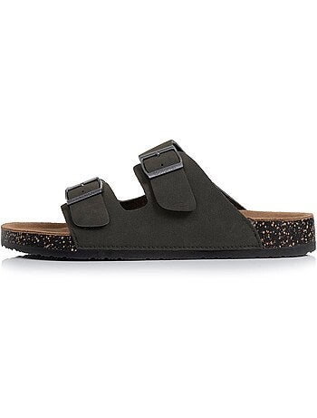 Sandali sottopiede in pelle, toppa sul tallone e plantare everywear comfort, Isotoner