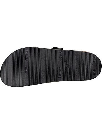 Sandali sottopiede in pelle, toppa sul tallone e plantare everywear comfort, Isotoner