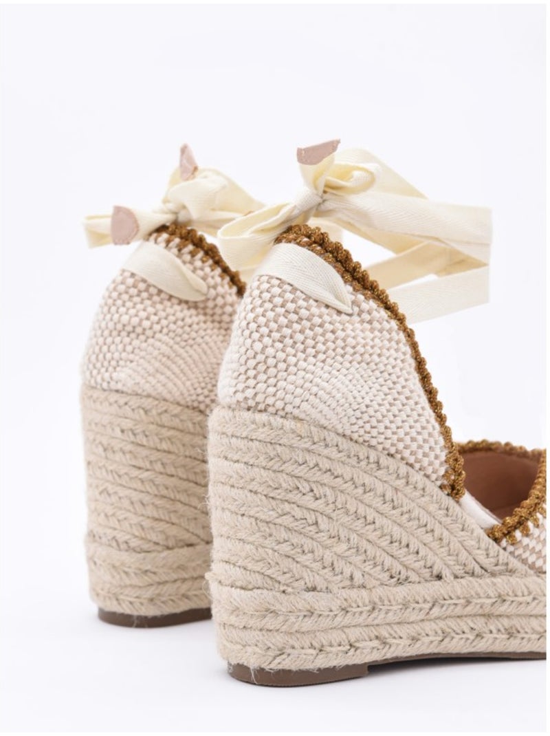 Sandali Sparto Con Zeppe Materiale Sintetico Montevita Beige - Kiabi