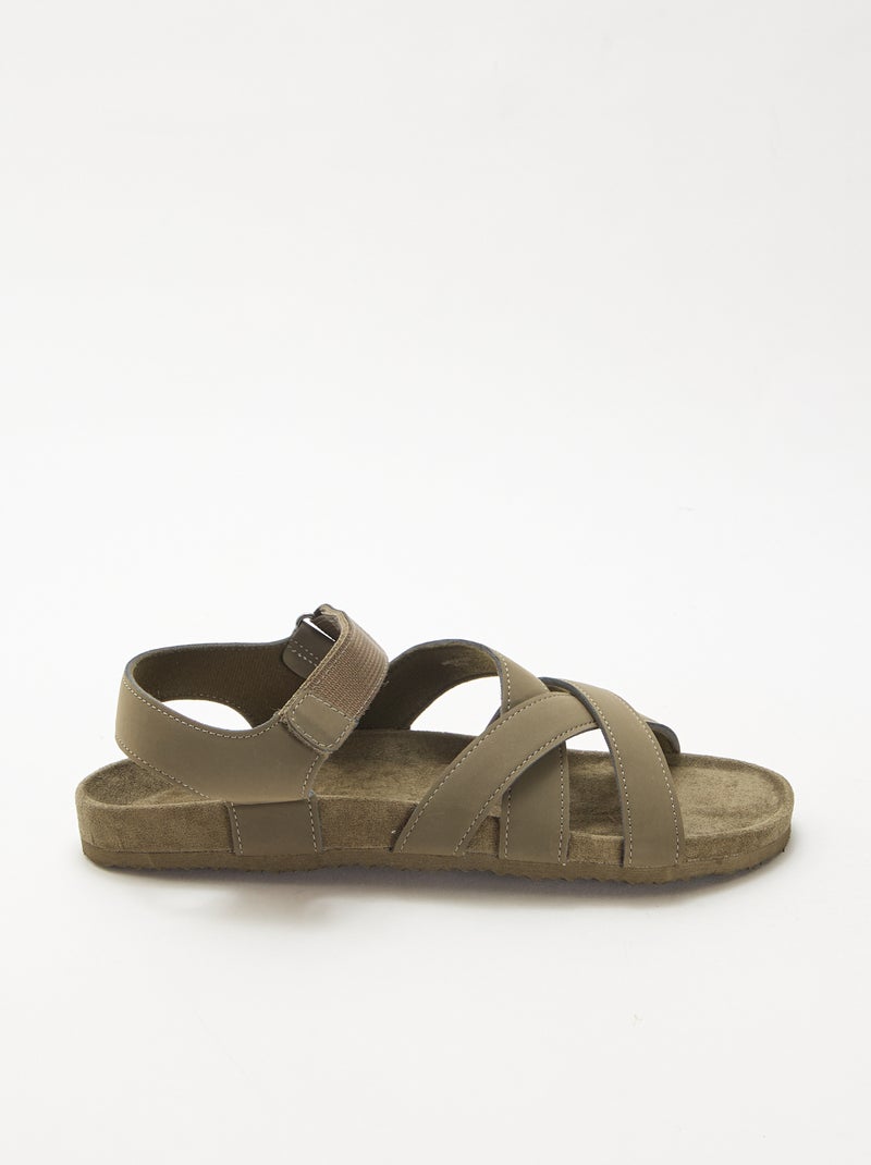 Sandali stile trekking Kaki - Kiabi