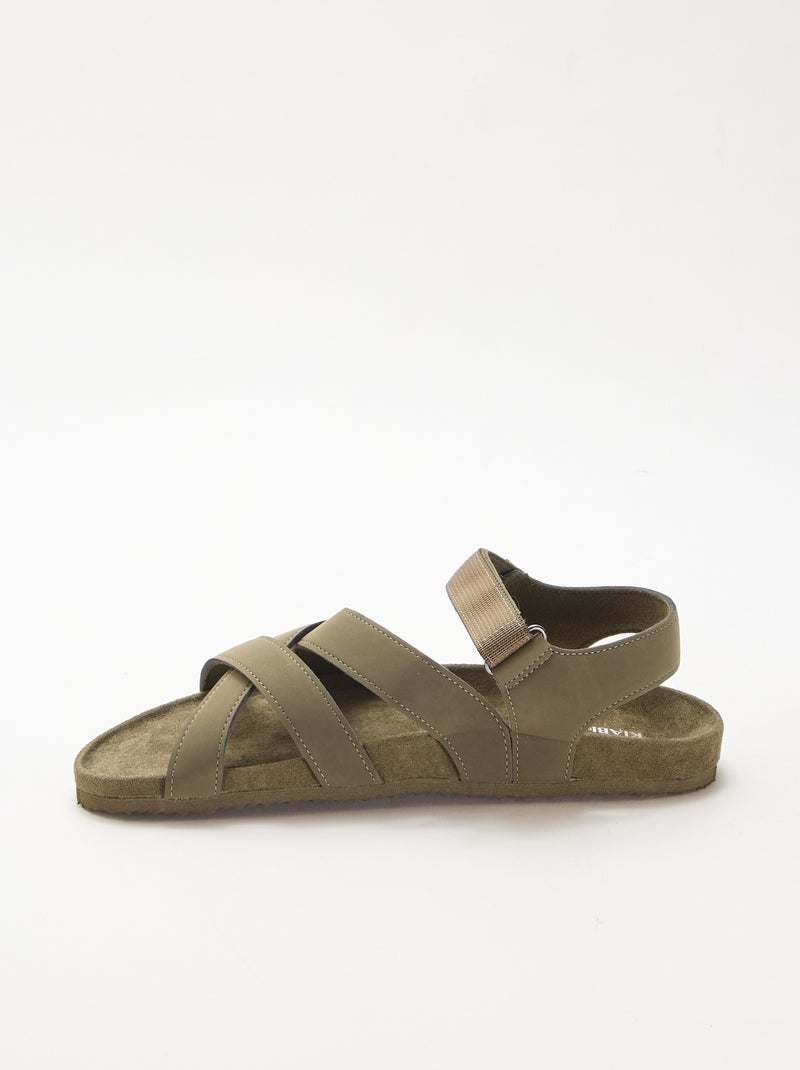 Sandali stile trekking Kaki - Kiabi