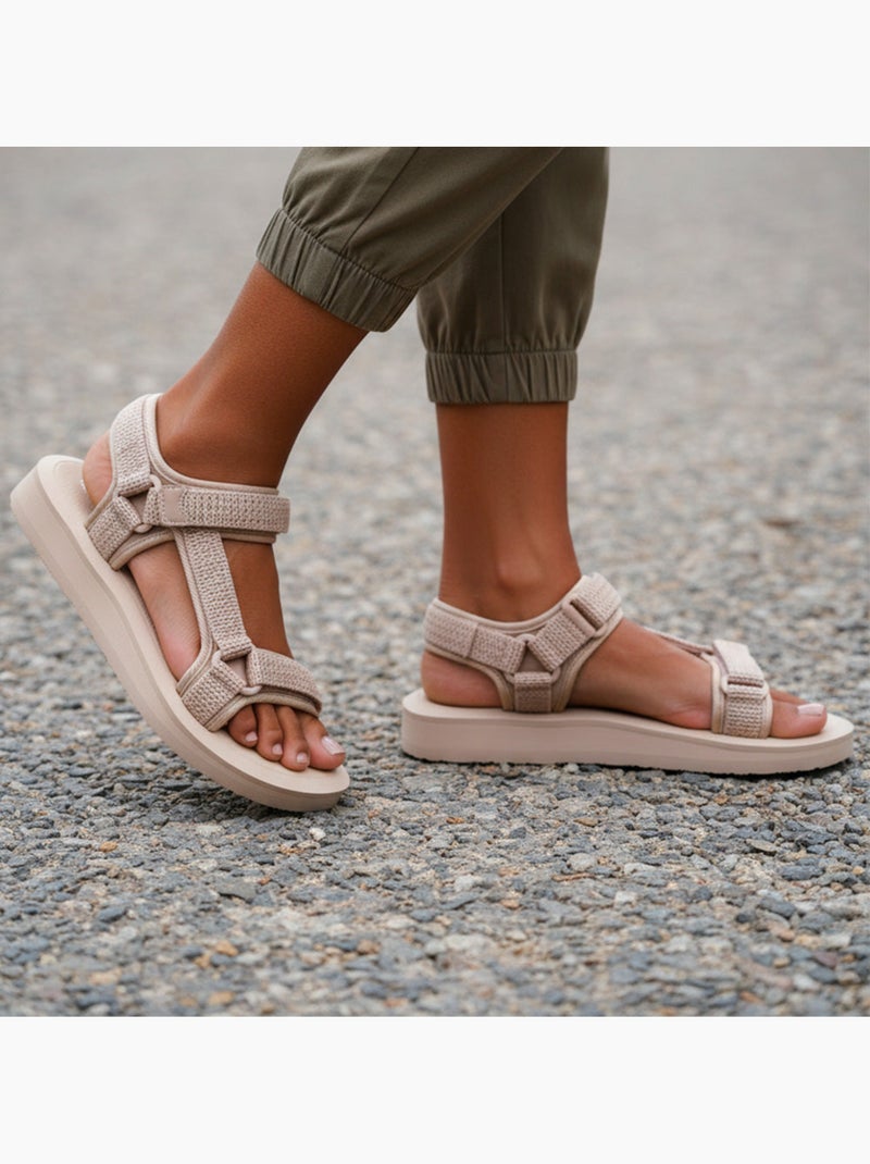 Sandali suola comoda e leggera da 3,5 cm, sandalo per spiaggia, piscina,  Isotoner Beige - Kiabi