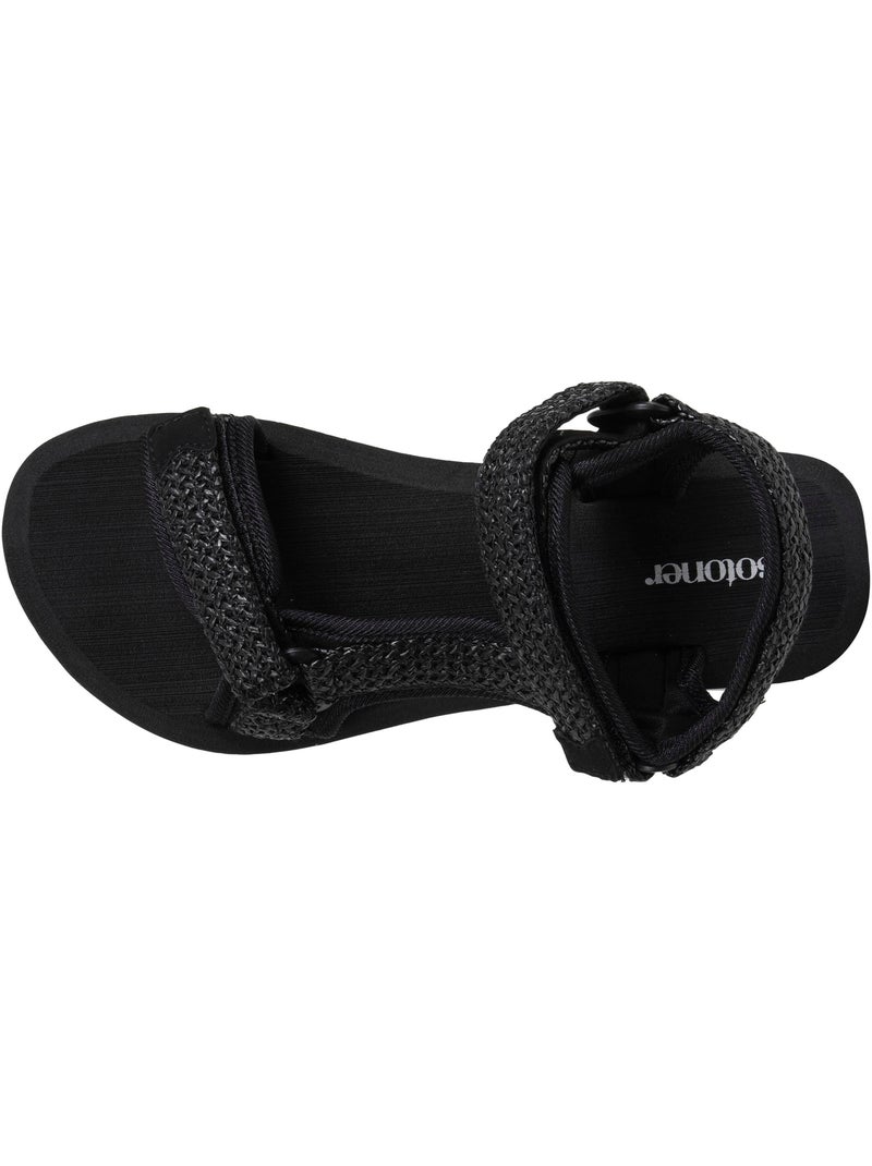 Sandali suola comoda e leggera da 3,5 cm, sandalo per spiaggia, piscina,  Isotoner Nero - Kiabi