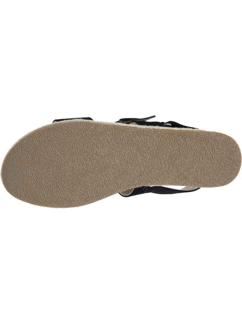 Sandali suola in memory, tacco di 3,5 cm, design in corda  Isotoner Nero - Kiabi