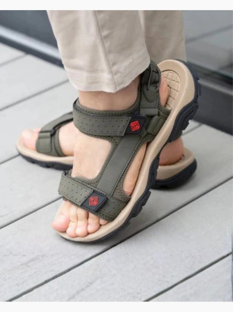 Sandali suola sportiva, confortevole e leggera, sandalo per la spiaggia, la  Isotoner Cachi - Kiabi