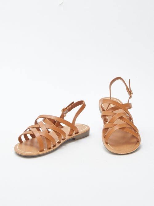 Sandali tinta unita multi-cinturino - Kiabi