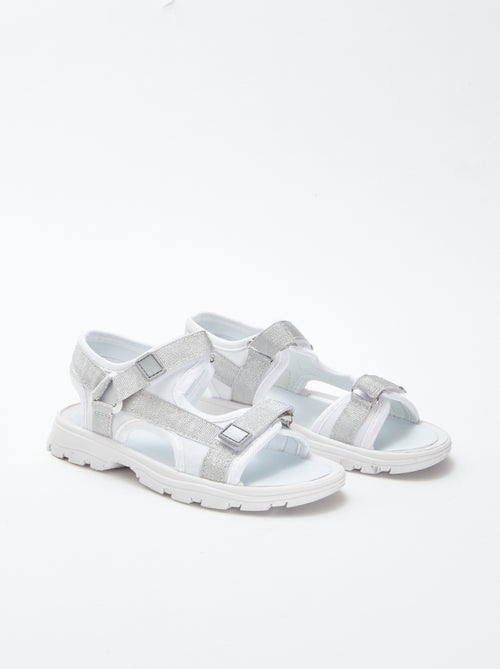 Sandali tipo sportivo con cinghie con paillettes - Kiabi