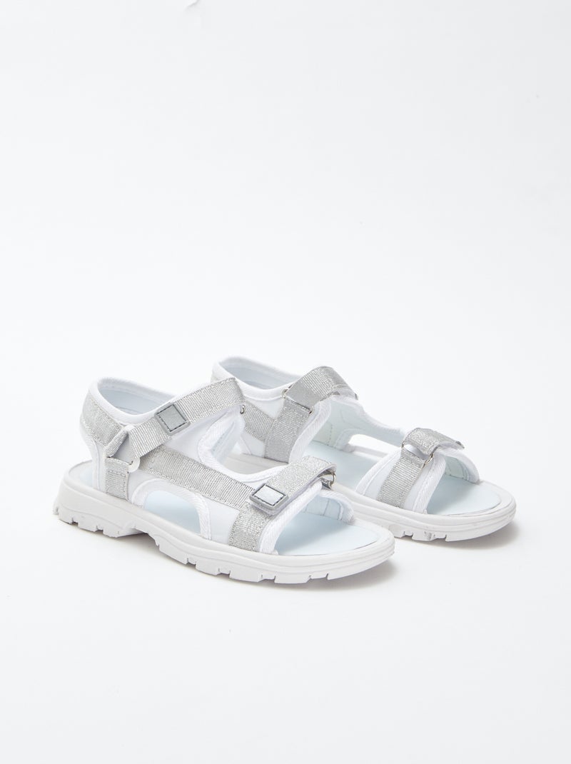 Sandali tipo sportivo con cinghie con paillettes BEIGE - Kiabi
