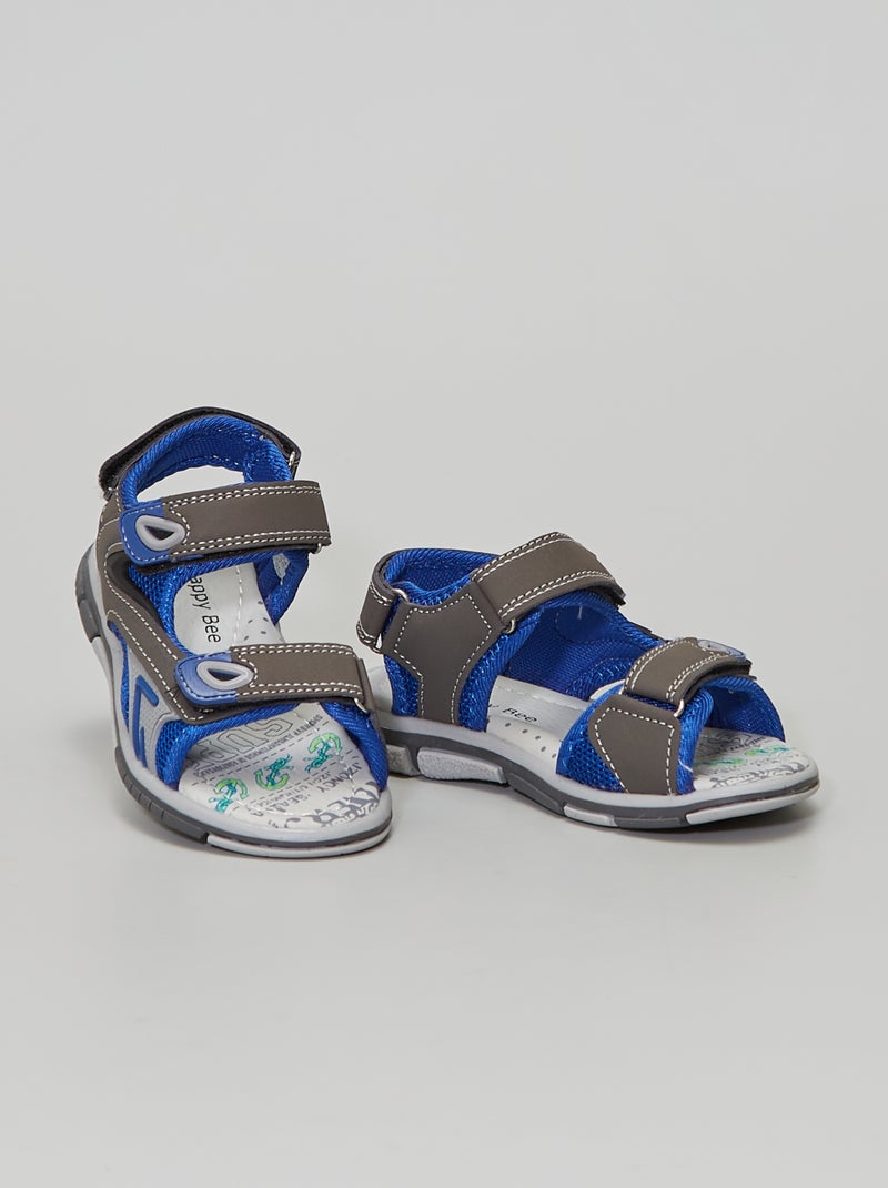 Sandali tipo sportivo in mesh grigio scuro - Kiabi