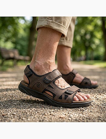 Sandali uomo comfort marcia regolabili suola antiscivolo OZABI