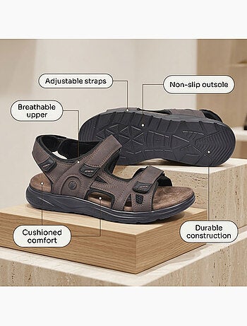 Sandali uomo comfort marcia regolabili suola antiscivolo OZABI