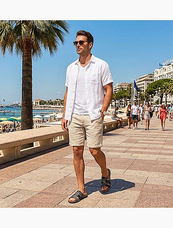 Sandali uomo con cinghie incrociate OZABI(54 characters)
