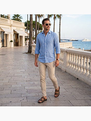 Sandali uomo con fibbie regolabili OZABI(51 characters - within limit ✓)