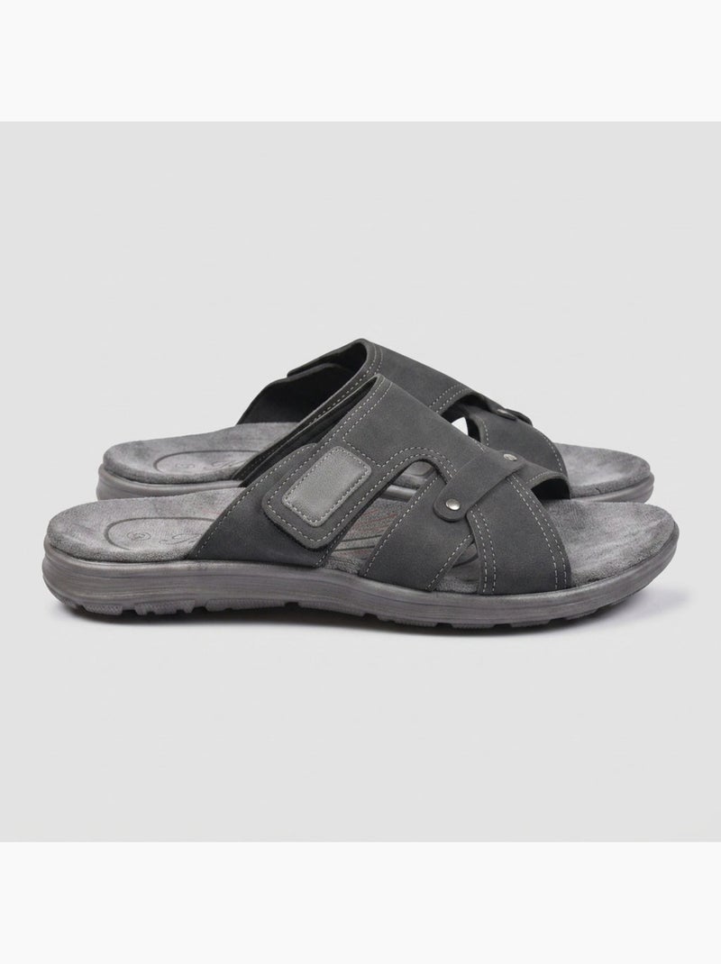 Sandali uomo incrociati comfort strappo estate OZABI Nero - Kiabi