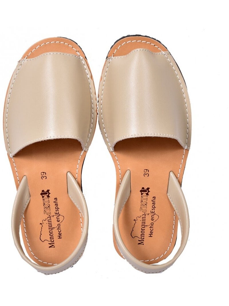 Sandalo Basso Donna PREMIUM CUOIO Tortora - Kiabi