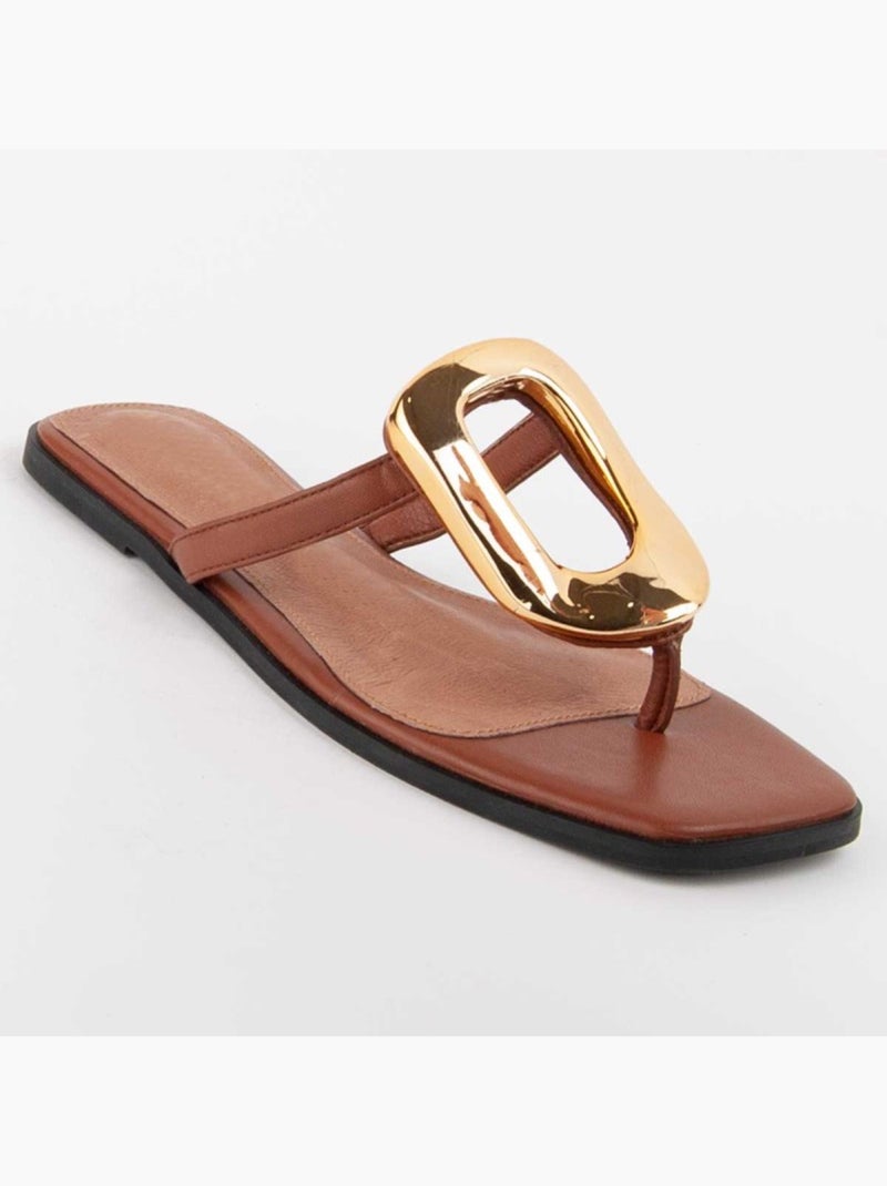 Sandalo Basso Materiale Sintetico Montevita Marrone - Kiabi
