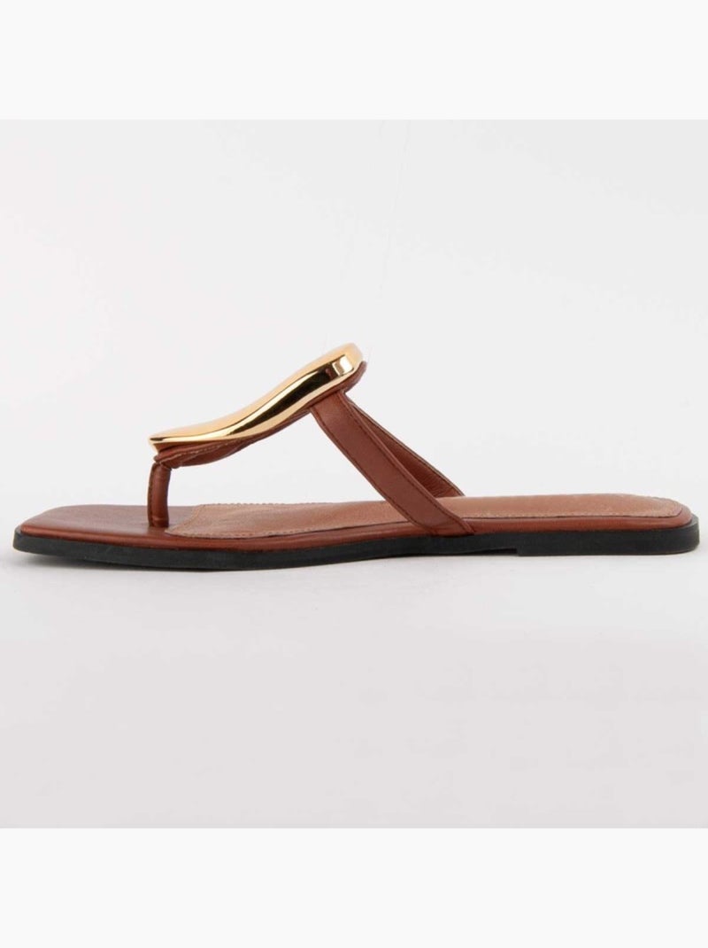 Sandalo Basso Materiale Sintetico Montevita Marrone - Kiabi
