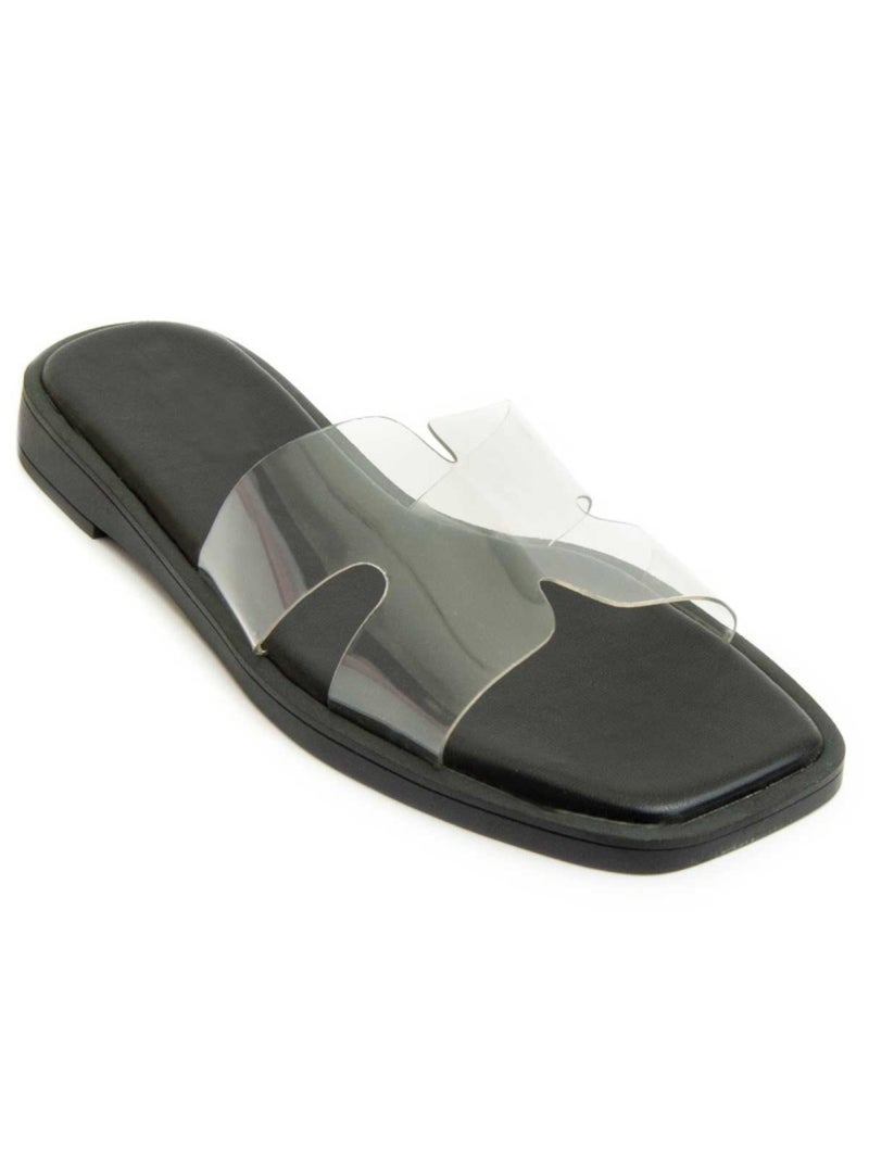 Sandalo Basso Materiale Sintetico Montevita Nero - Kiabi